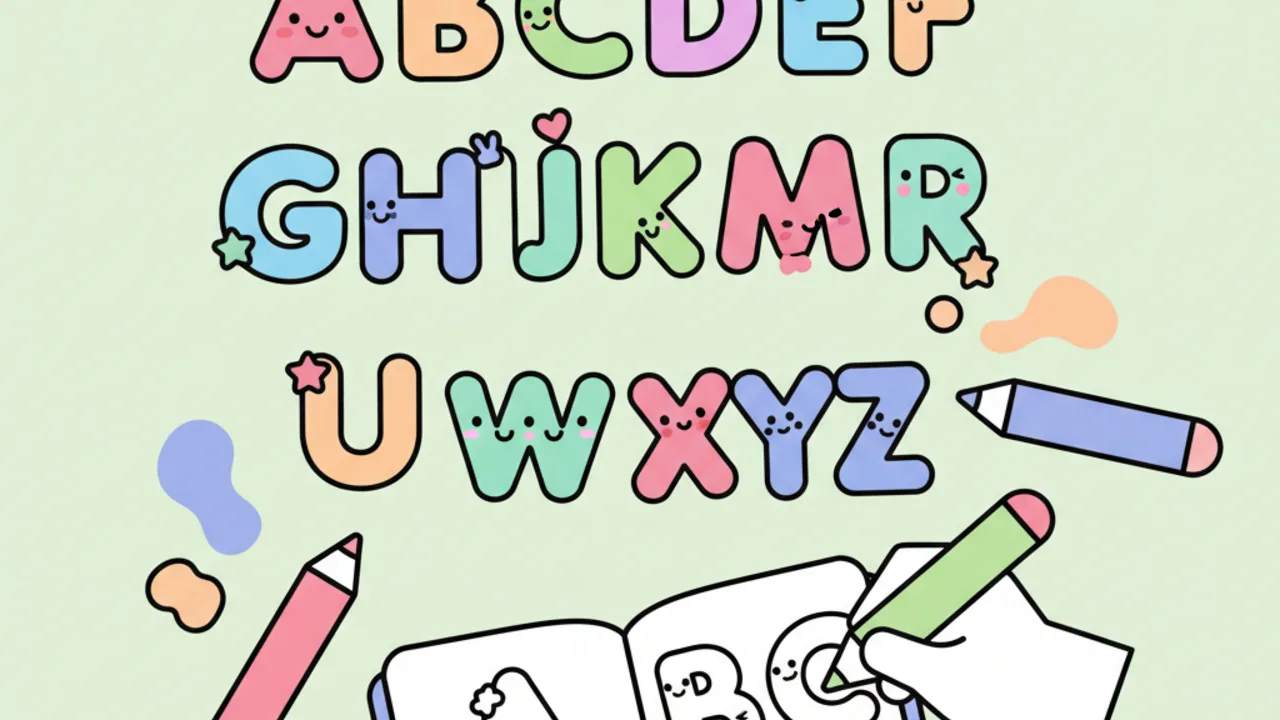 Kawaii Letters to Color: Educational Fun