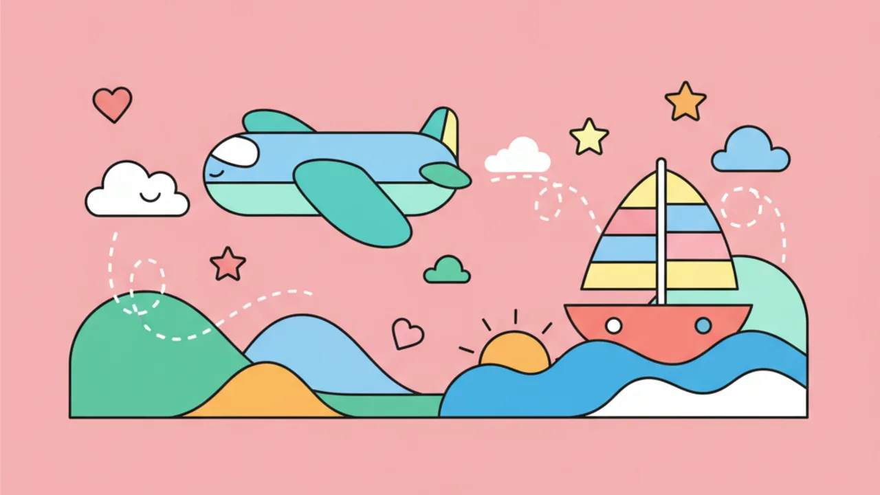 Cute Airplane and Boat Coloring Pages: Free & Printable