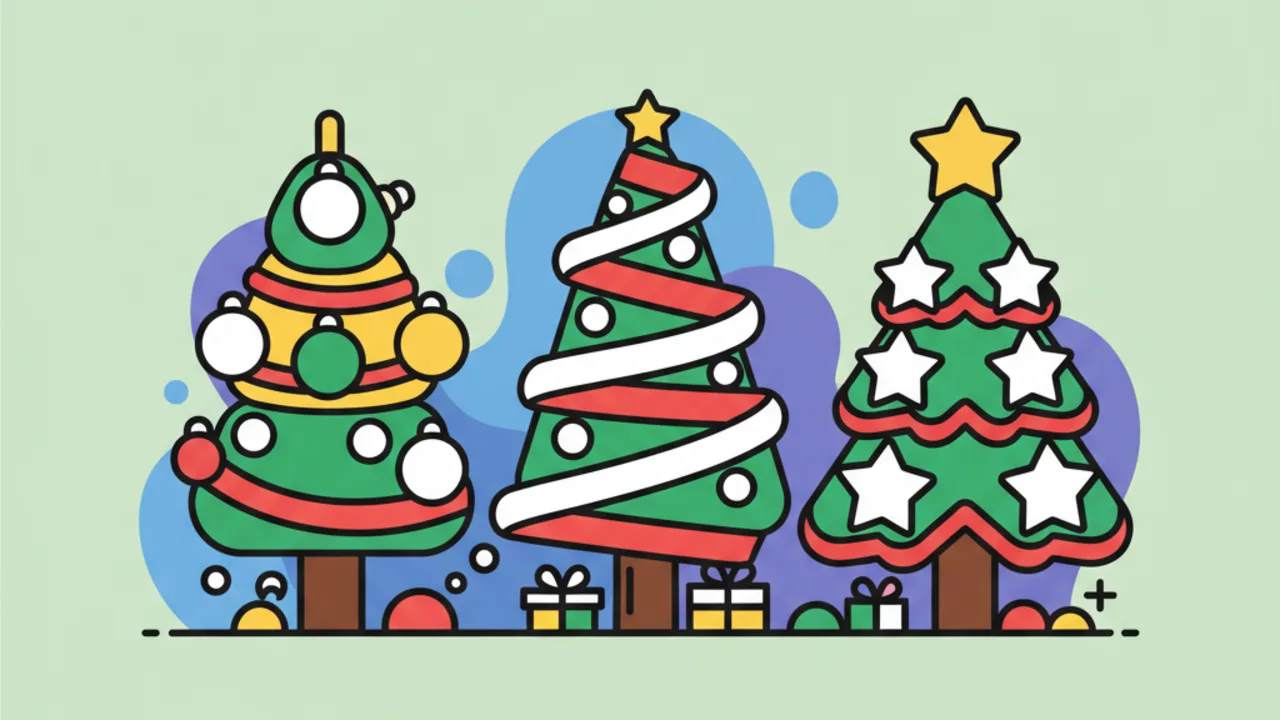 50 Cute Christmas Tree Coloring Pages - Free Printables