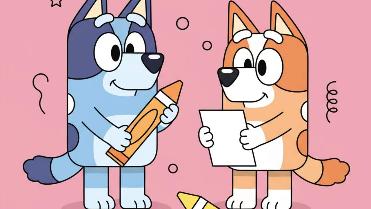 Cute Bandit and Chilli Coloring Pages to Print at Home