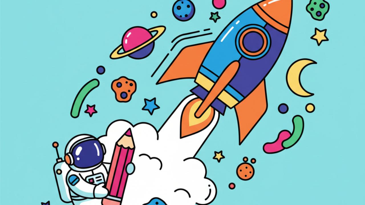 Space Travel and Rocket Ship Coloring Pages