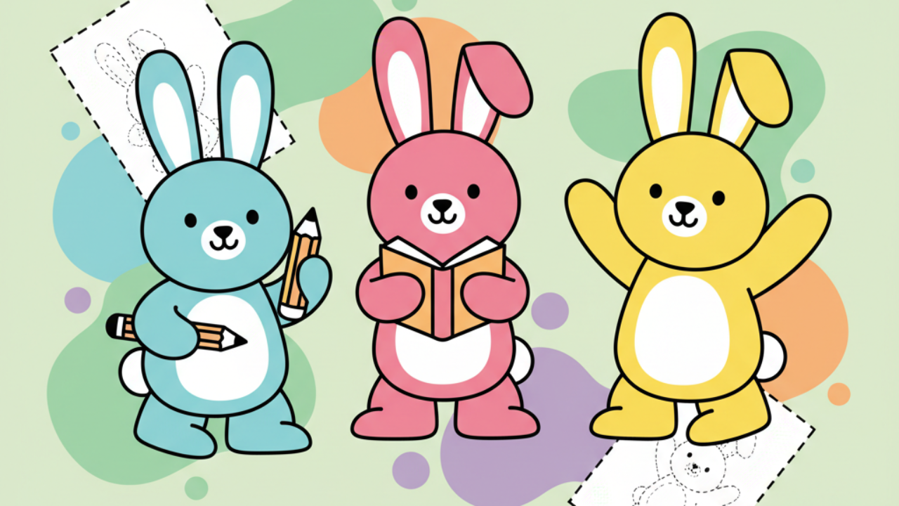 Cute Bunny Coloring Pages: Educational Fun for Kids