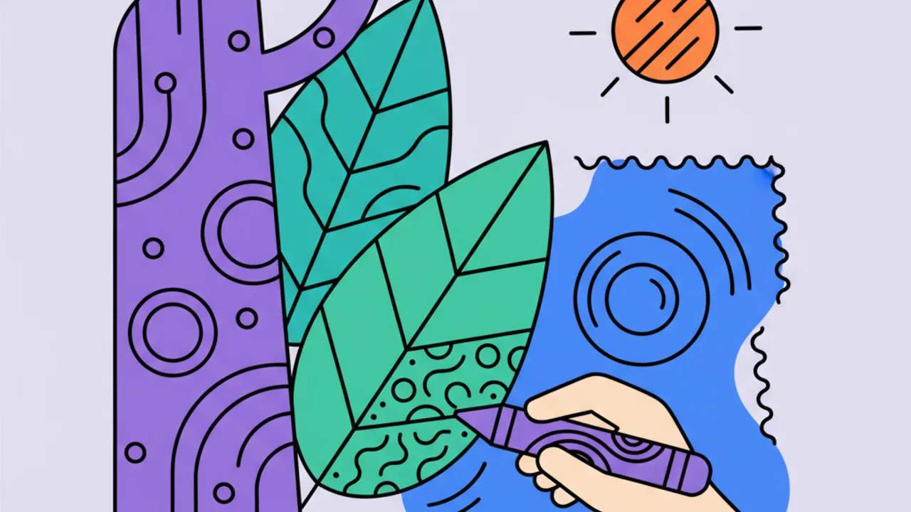 Coloring Step-by-Step: Adding Textures to Nature Scenes