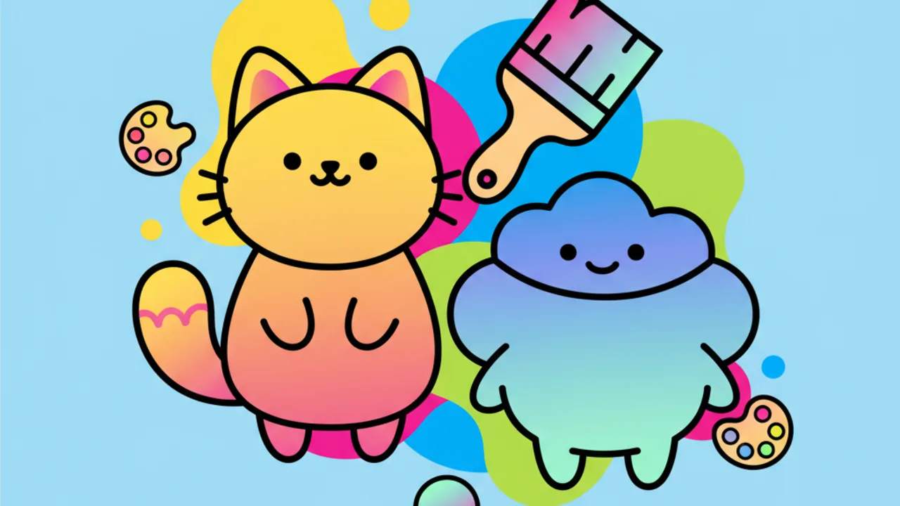 Gradient Coloring Tips for Line Art and Kawaii Drawings