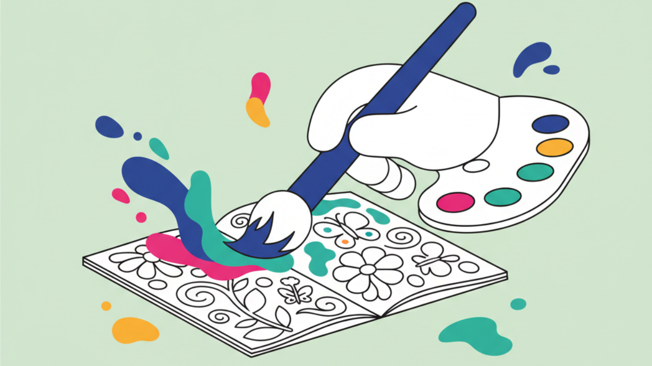 Watercolor Techniques for Nature and Flower Coloring Pages