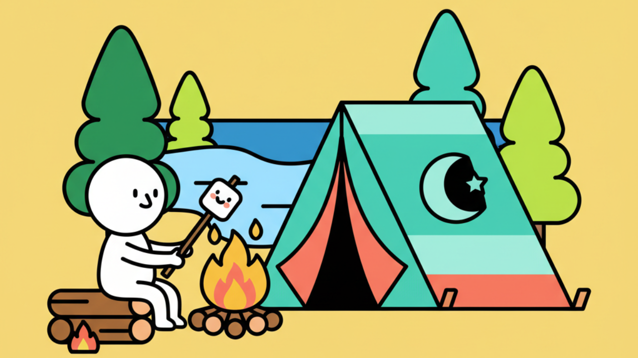Cute Camping Coloring Pages for Kids