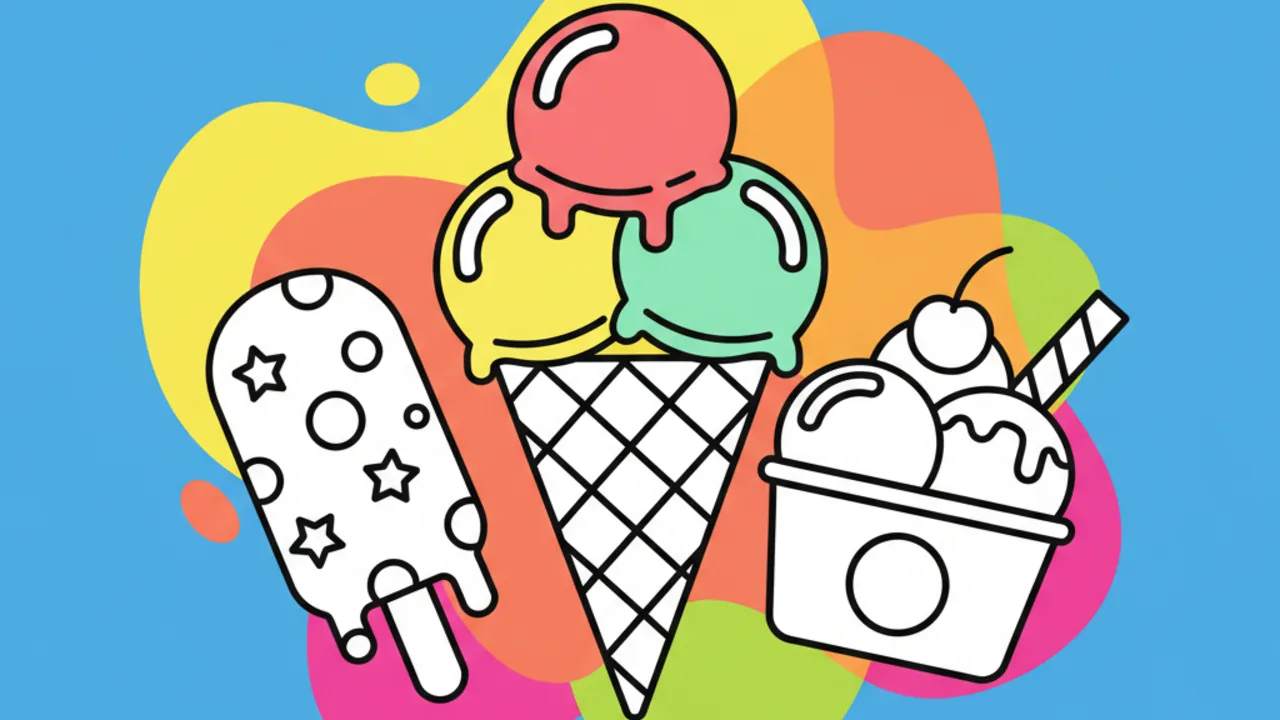 Ice Cream Coloring Pages: Sweet Summer Fun