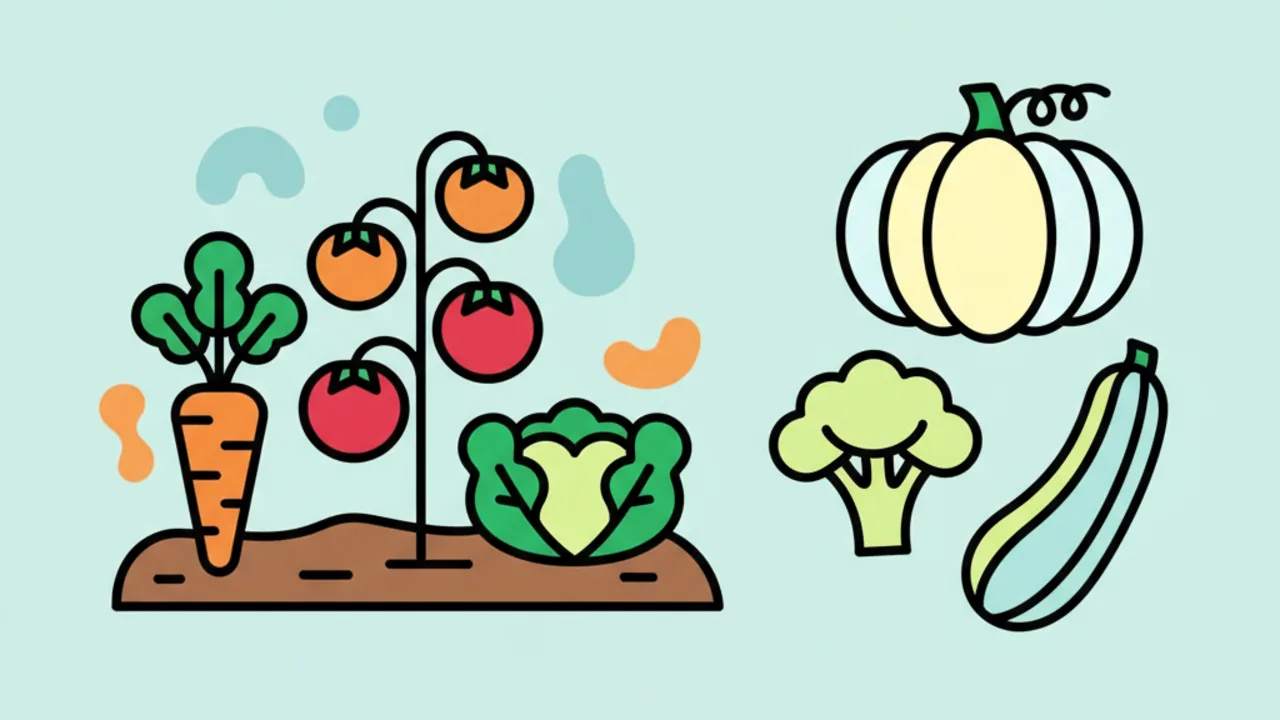 Realistic Vegetable Garden Coloring Pages for Kids