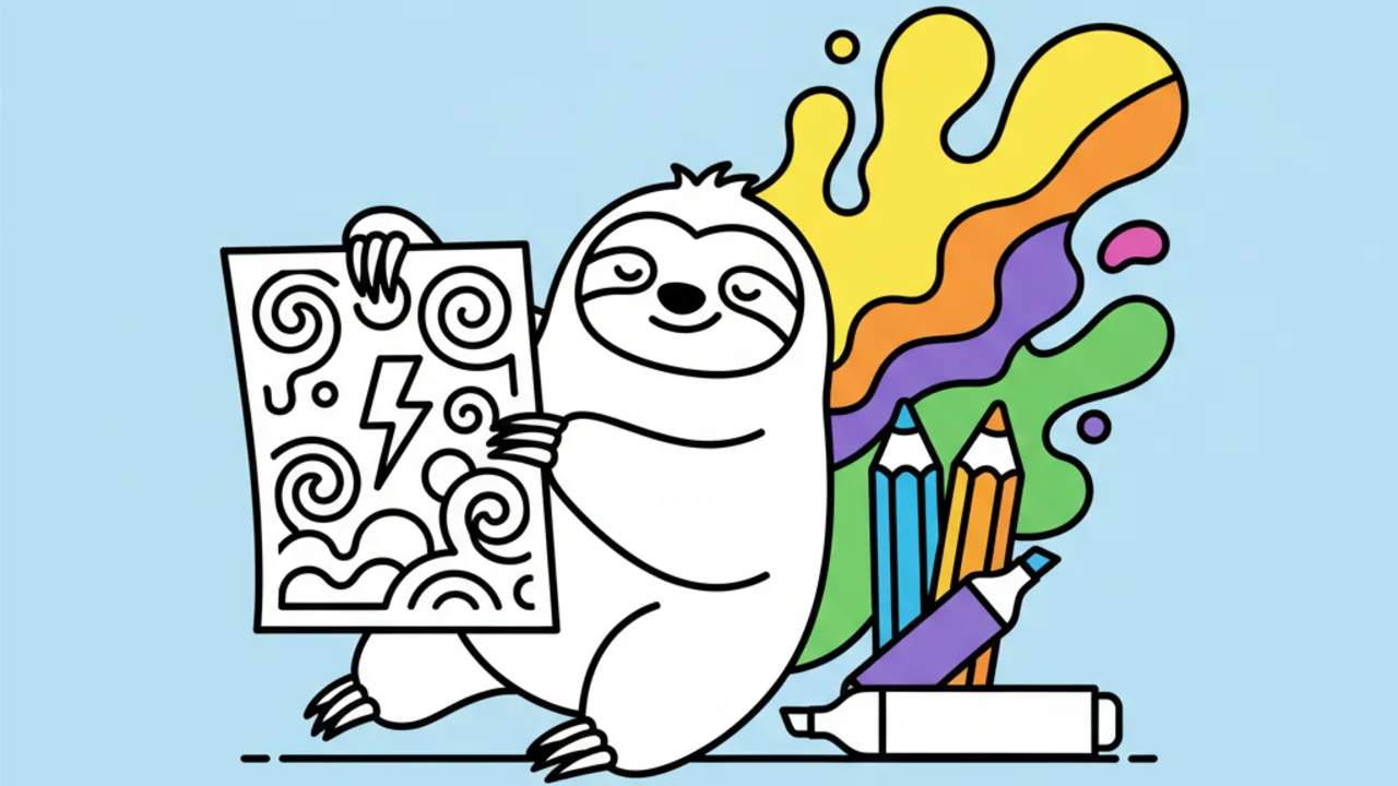 Flash from Zootopia Coloring Pages: Creative Fun for Kids