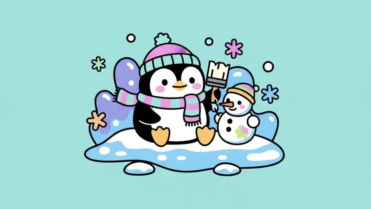 How to Color Kawaii Style Snow and Ice: A Step-by-Step Guide
