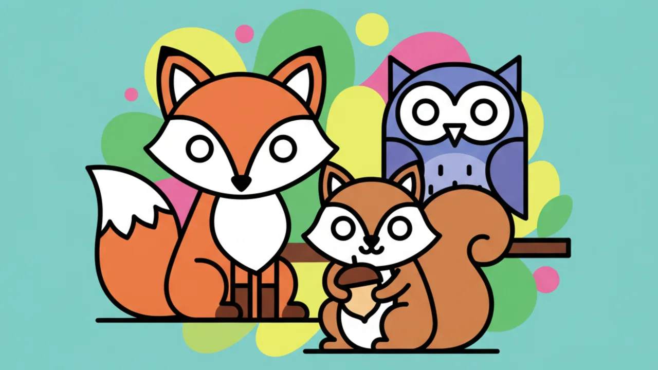 Cute Woodland Animal Coloring Pages to Print