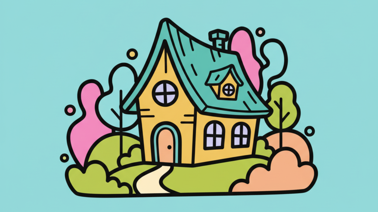 Rustic Country Cottage Coloring Pages for Relaxation
