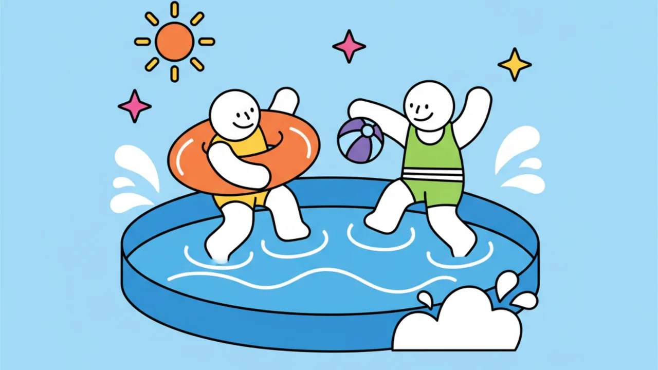 Fun Swimming & Pool Coloring Pages for Kids