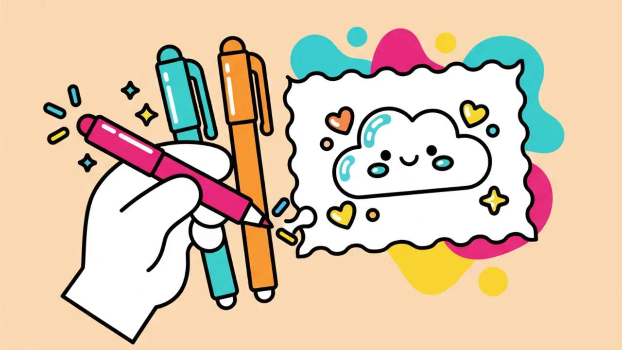 Mastering Gel Pens for Cute Coloring Page Details