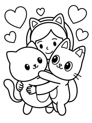 Coleção de desenhos para colorir: Gabby's Dollhouse Coloring Pages