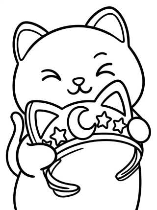 CatRat Holding the Magic Headband para colorir Desenho de CatRat Holding the Magic Headband para colorir e imprimir grátis