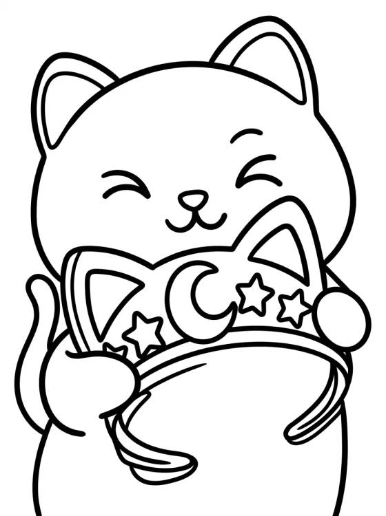 CatRat Holding the Magic Headband para colorir Desenho de CatRat Holding the Magic Headband para colorir e imprimir grátis