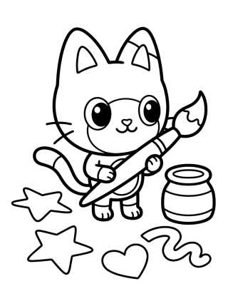 Baby Box with Paints and Brushes para colorir Desenho de Baby Box with Paints and Brushes para colorir e imprimir grátis
