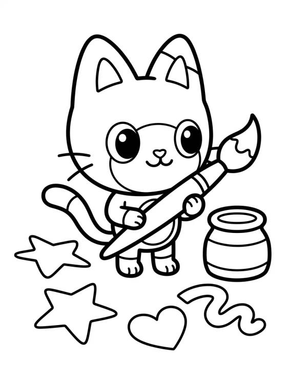 Baby Box with Paints and Brushes para colorir Desenho de Baby Box with Paints and Brushes para colorir e imprimir grátis