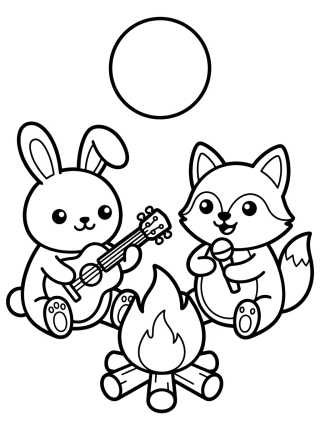 Moonlight Sing-Along para colorir Desenho de Moonlight Sing-Along para colorir e imprimir grátis