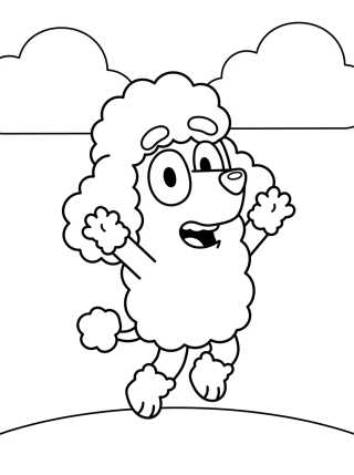 Coco the Poodle para colorir Desenho de Coco the Poodle para colorir e imprimir grátis