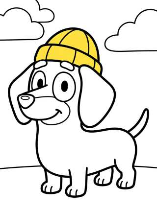 Snickers the Dachshund para colorir Desenho de Snickers the Dachshund para colorir e imprimir grátis