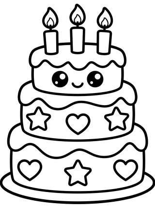 Coleção de desenhos para colorir: Cute Birthday & Party Time