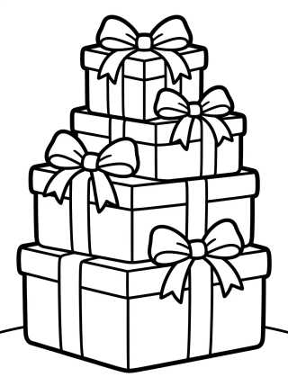 Birthday Gift Boxes para colorir Desenho de Birthday Gift Boxes para colorir e imprimir grátis