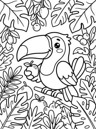 Big-Billed Toucan para colorir Desenho de Big-Billed Toucan para colorir e imprimir grátis