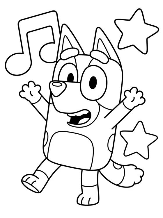 Dancing Bingo para colorir Desenho de Dancing Bingo para colorir e imprimir grátis