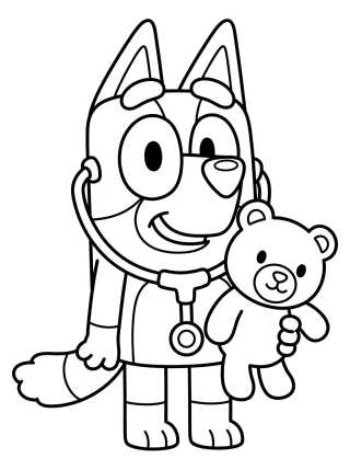 Bingo Playing Doctor para colorir Desenho de Bingo Playing Doctor para colorir e imprimir grátis