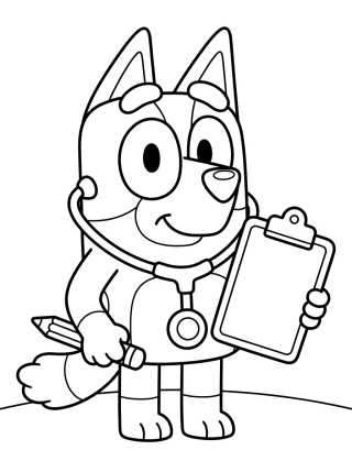 Bingo Playing Doctor para colorir Desenho de Bingo Playing Doctor para colorir e imprimir grátis