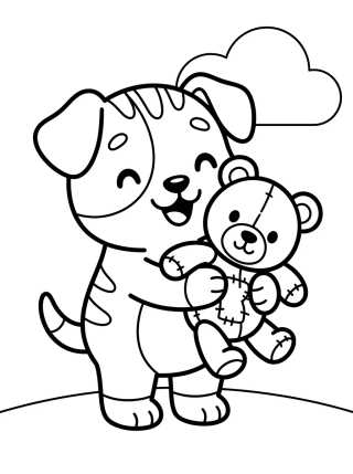 Bingo and Her Floppy Bunny para colorir Desenho de Bingo and Her Floppy Bunny para colorir e imprimir grátis