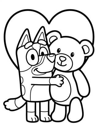 Bingo with Teddy Bear para colorir Desenho de Bingo with Teddy Bear para colorir e imprimir grátis