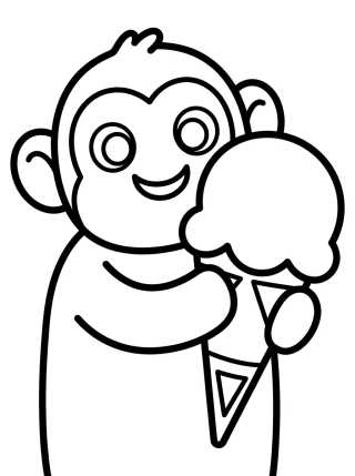 Bingo Eating Ice Cream para colorir Desenho de Bingo Eating Ice Cream para colorir e imprimir grátis