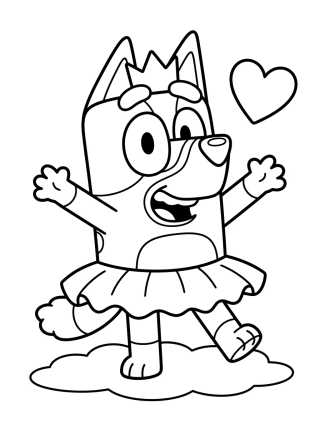 Bingo Dancing in a Tutu para colorir Desenho de Bingo Dancing in a Tutu para colorir e imprimir grátis