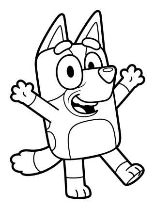 Bingo Dancing Happy para colorir Desenho de Bingo Dancing Happy para colorir e imprimir grátis