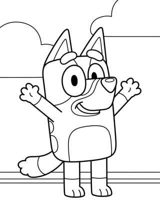 Bingo Dancing Happily para colorir Desenho de Bingo Dancing Happily para colorir e imprimir grátis