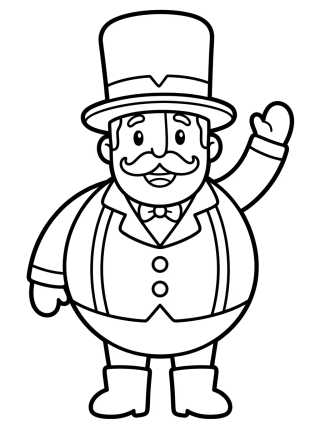 Happy Waving Bita para colorir Desenho de Happy Waving Bita para colorir e imprimir grátis