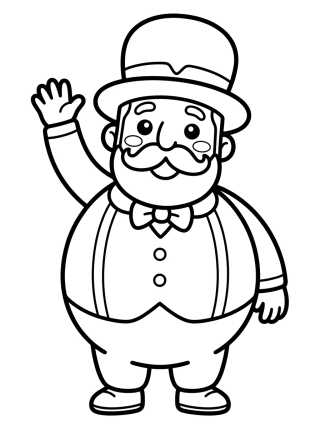 Happy Waving Bita para colorir Desenho de Happy Waving Bita para colorir e imprimir grátis