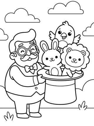 Bita and the Magic Top Hat para colorir Desenho de Bita and the Magic Top Hat para colorir e imprimir grátis