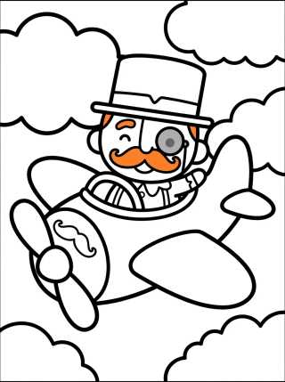 Bita in the Toy Plane para colorir Desenho de Bita in the Toy Plane para colorir e imprimir grátis