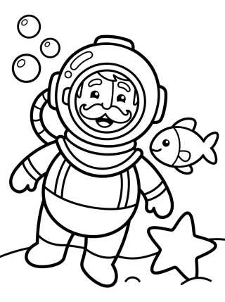 Bita Underwater Adventure para colorir Desenho de Bita Underwater Adventure para colorir e imprimir grátis