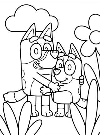Coleção de desenhos para colorir: Bluey Coloring Pages