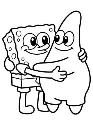 SpongeBob and Patrick Best Friends para colorir Desenho de SpongeBob and Patrick Best Friends para colorir e imprimir grátis