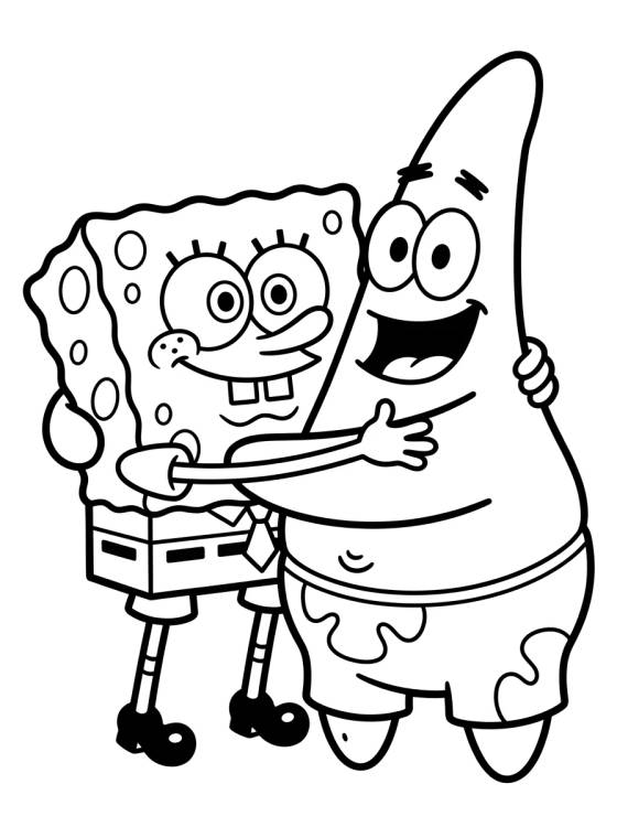 SpongeBob and Patrick Best Friends para colorir Desenho de SpongeBob and Patrick Best Friends para colorir e imprimir grátis