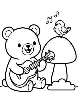 Bobbie and the Singing Birdie para colorir Desenho de Bobbie and the Singing Birdie para colorir e imprimir grátis