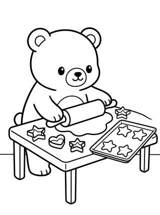 Bobbie Baking Star Cookies para colorir Desenho de Bobbie Baking Star Cookies para colorir e imprimir grátis