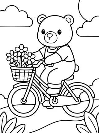 Bobbie Riding a Bike para colorir Desenho de Bobbie Riding a Bike para colorir e imprimir grátis