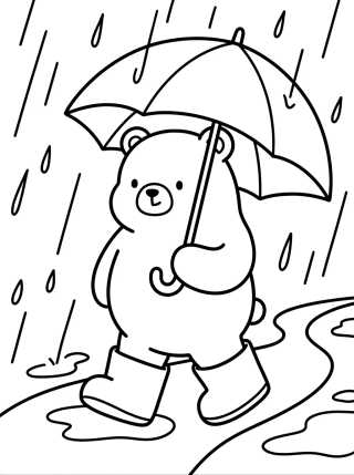 Bobbie Walking in the Rain para colorir Desenho de Bobbie Walking in the Rain para colorir e imprimir grátis